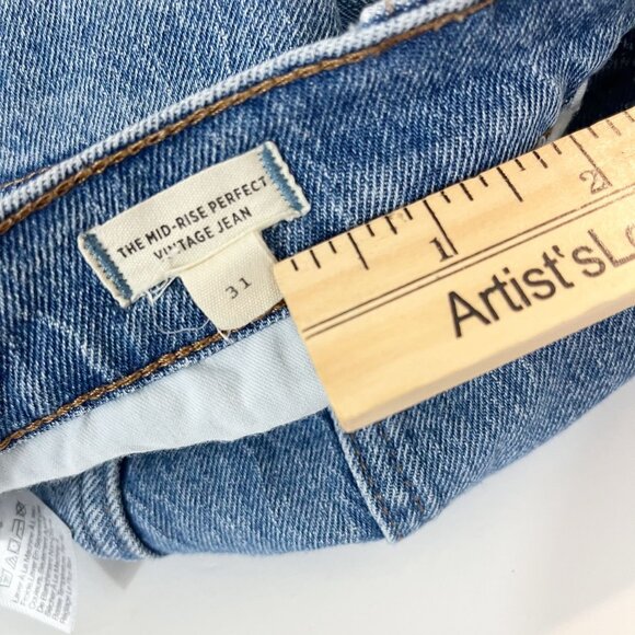 Madewell The Mid-Rise Perfect Vintage Jean Light Wash - Women's Size 31 - Picture 4 of 8